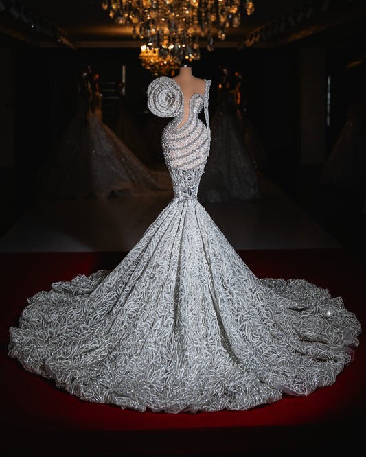 Ada Bridal Dress with Flower Design - BLINI