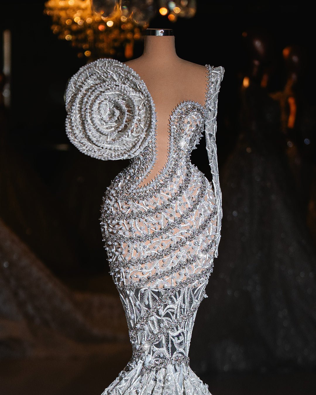 Ada Bridal Dress with Flower Design - BLINI