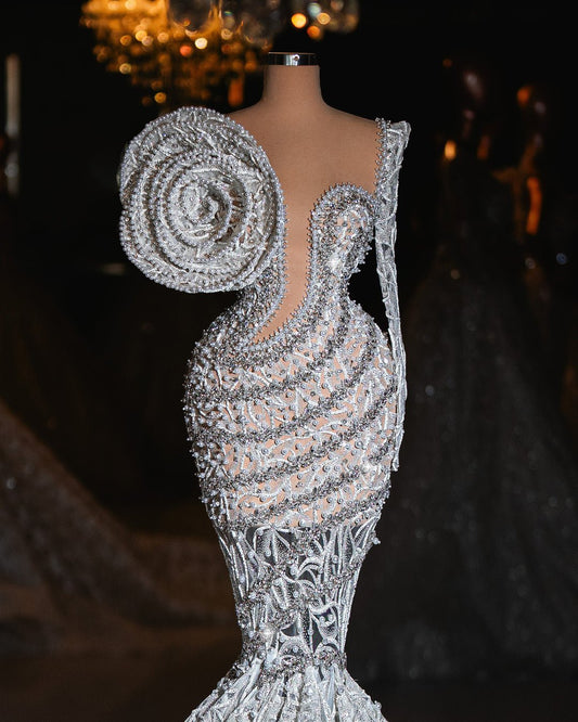 Ada Bridal Dress with Flower Design - BLINI