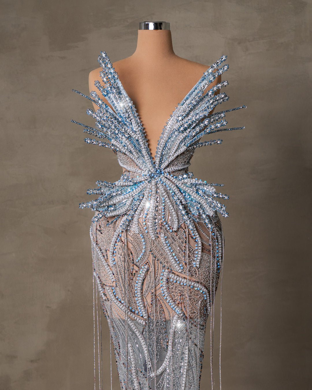 Aera Long Dress with Butterfly Design - BLINI