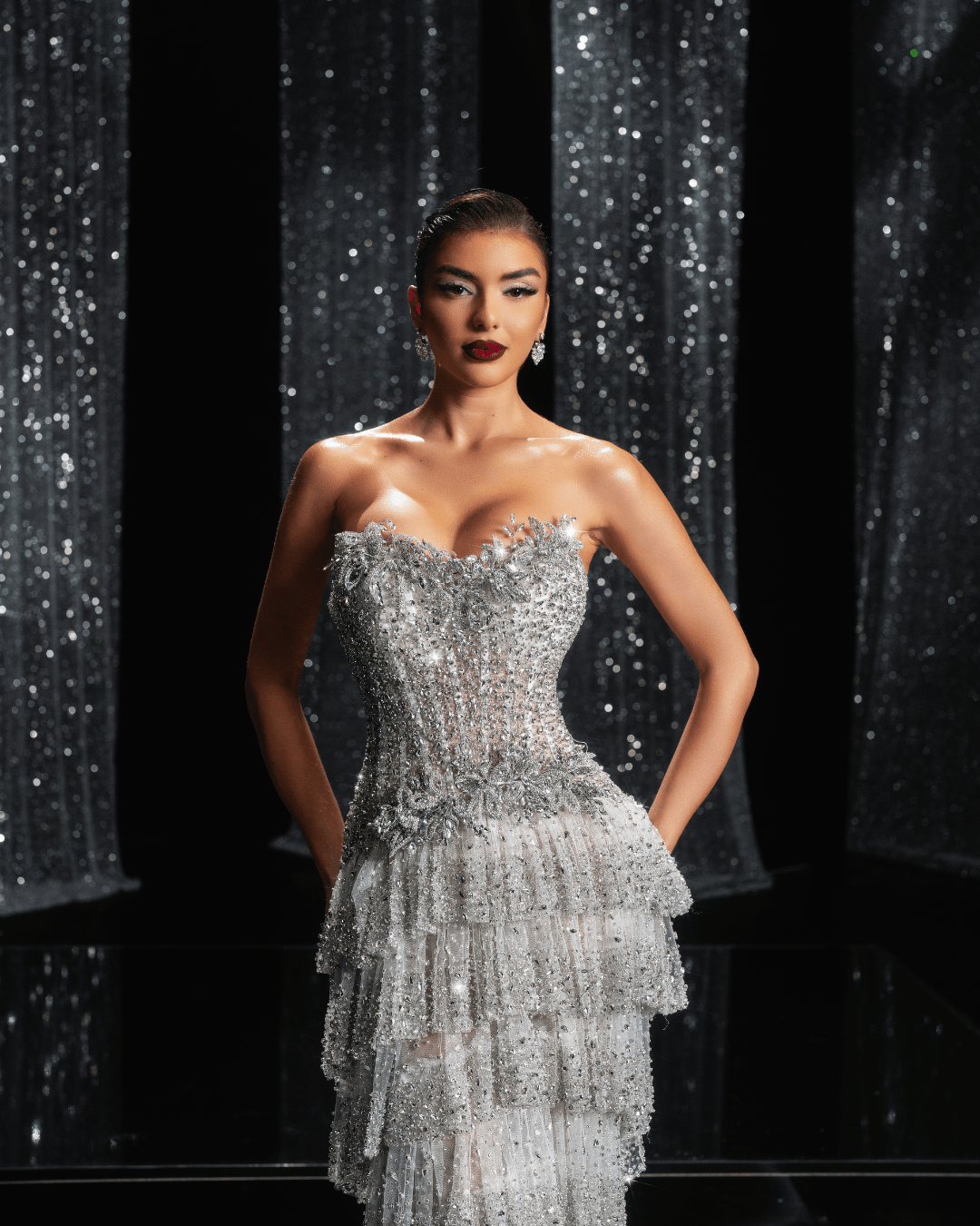 Aetheria Bridal Dress Embellished with Crystals - BLINI