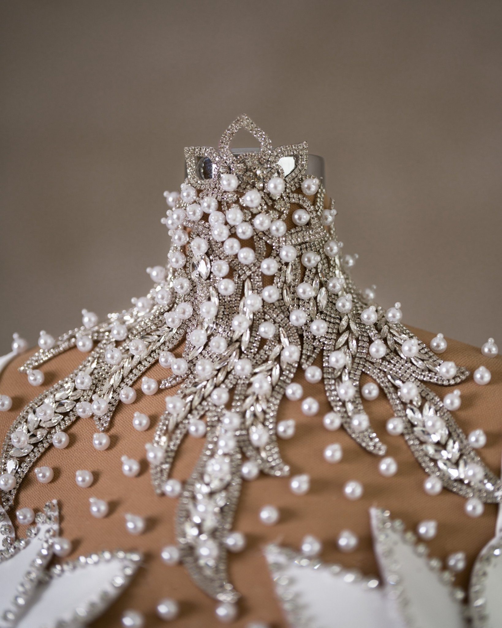 Amarissa Bridal Dress Embellished with Crystals and Pearls - BLINI