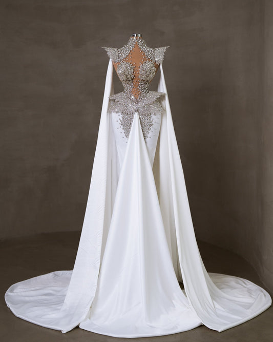 Amelda Bridal Dress Embellished with Crystals - BLINI