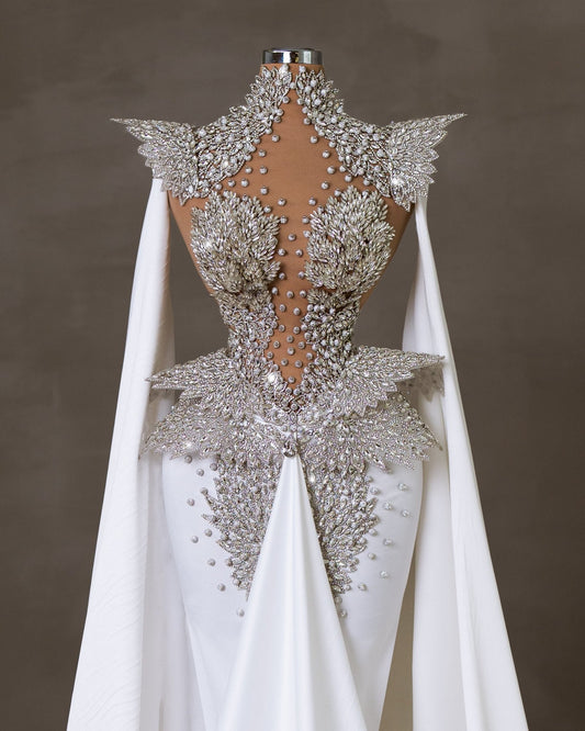 Amelda Bridal Dress Embellished with Crystals - BLINI