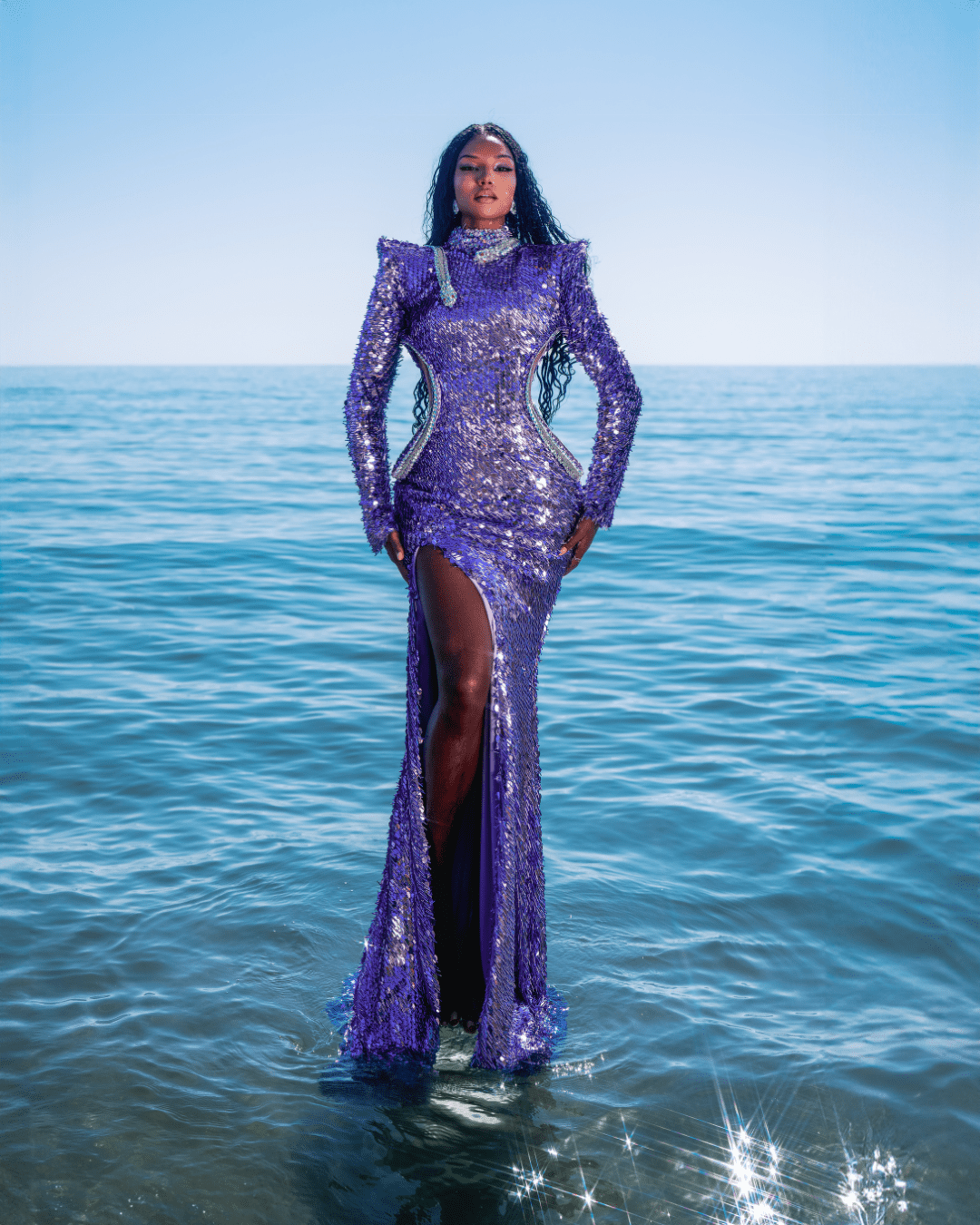 Amethea Sequin Dress with Sea Deatails and Snake - BLINI
