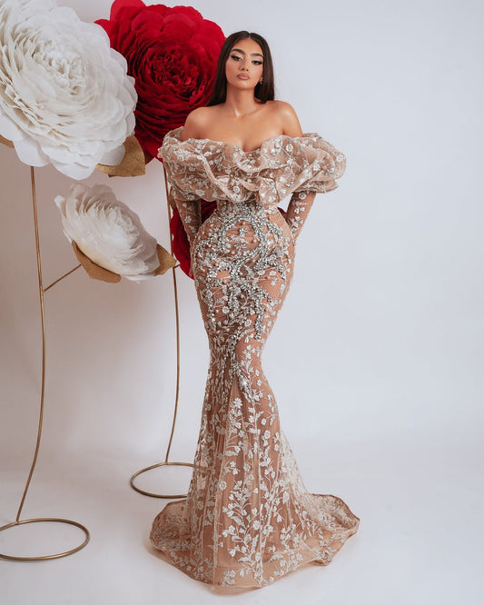 Annétta Off Shoulder Dress with Crystals - BLINI