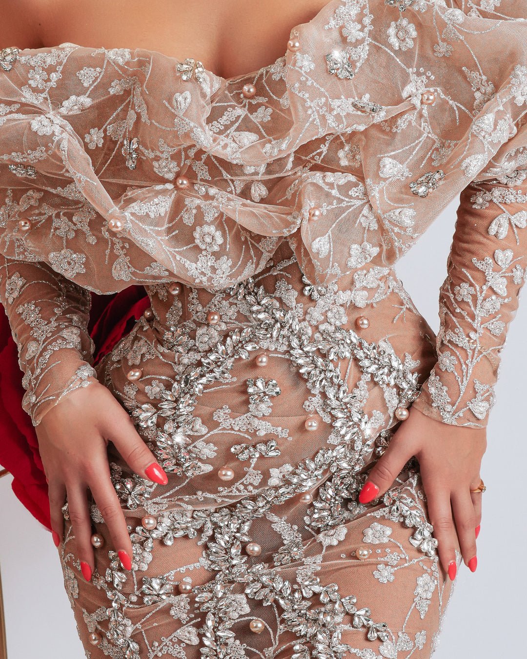 Annétta Off Shoulder Dress with Crystals - BLINI