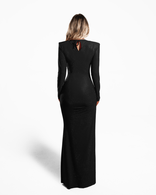 Ariosa Black Long Dress - BLINI