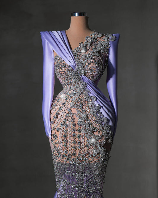 Darla Lavender Dress with Crystal - BLINI