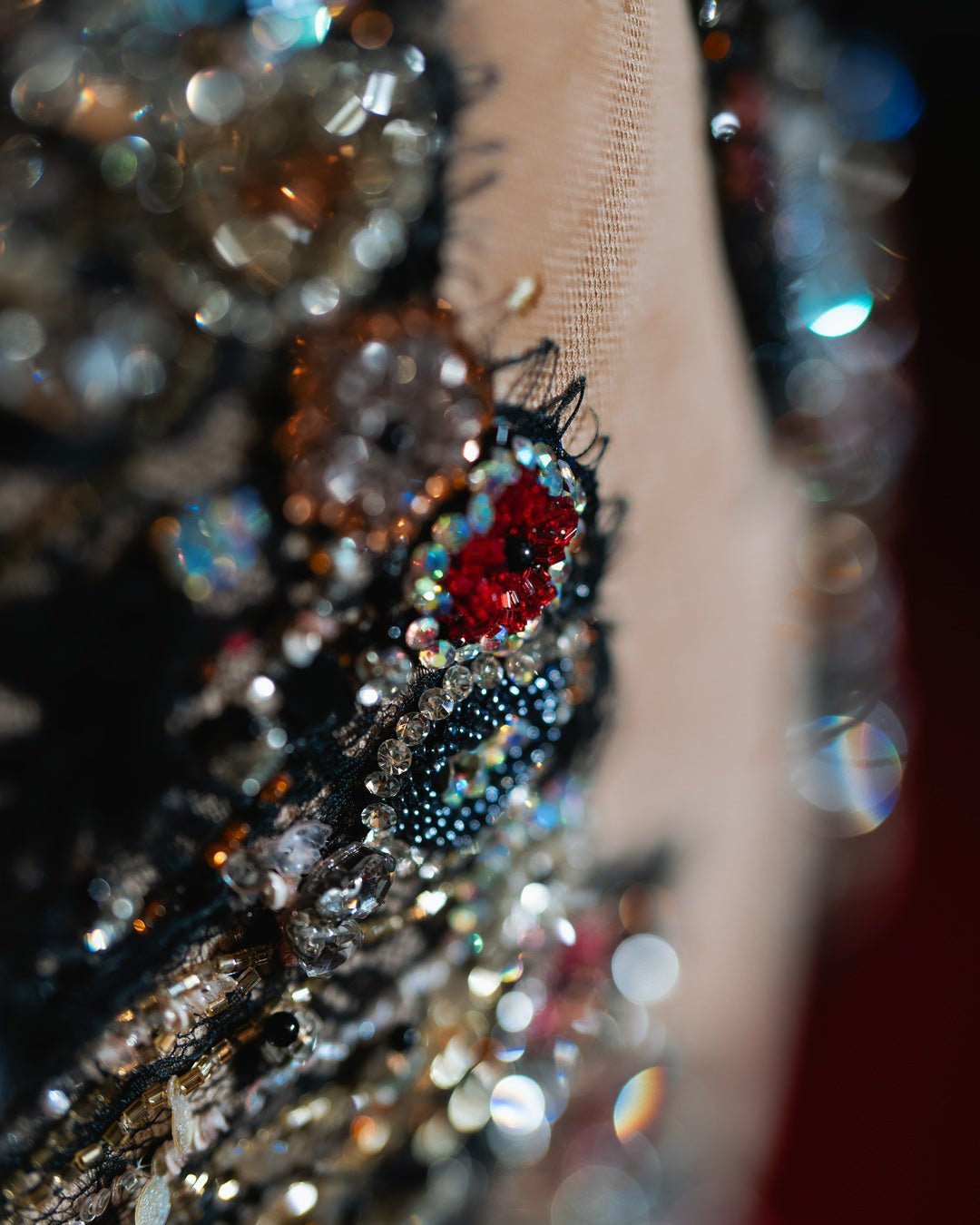 Eclipse One Shoulder Dress with Feathers - BLINI