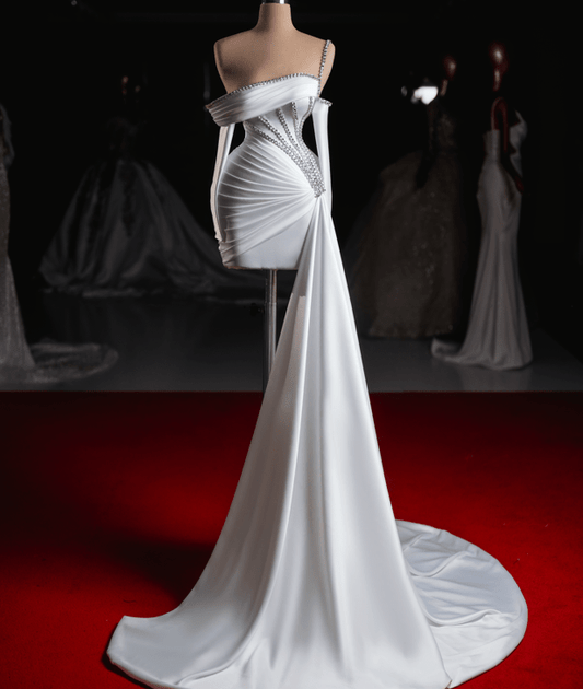 Elara Bridal Mini Dress One Shoulder - BLINI