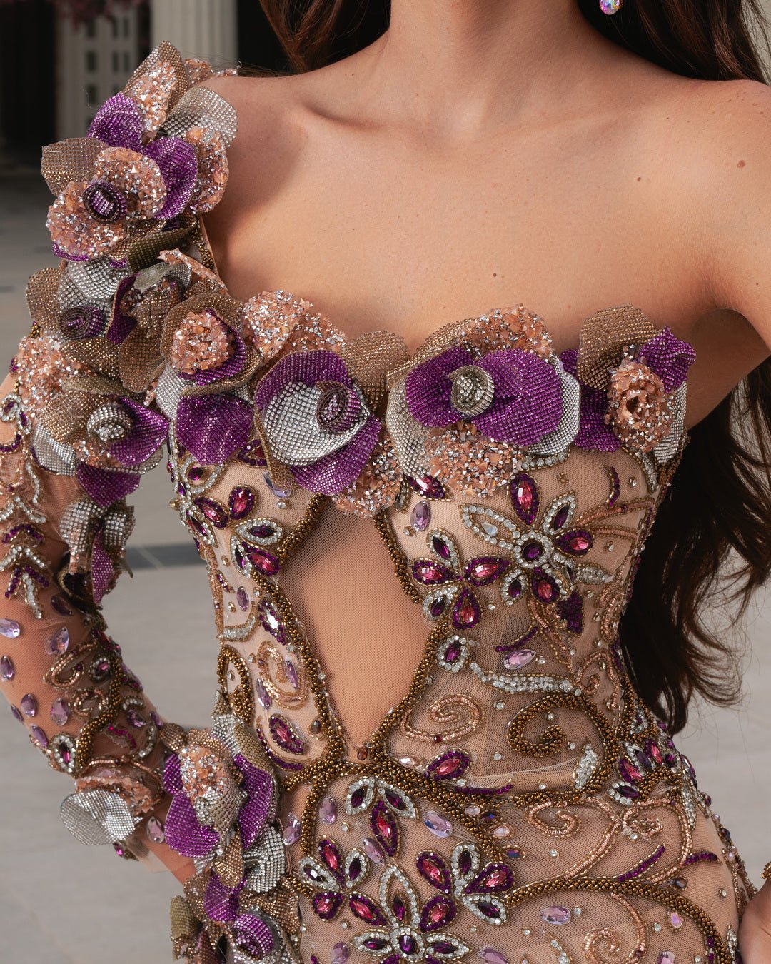 Elisa Dress with Floral Design - BLINI