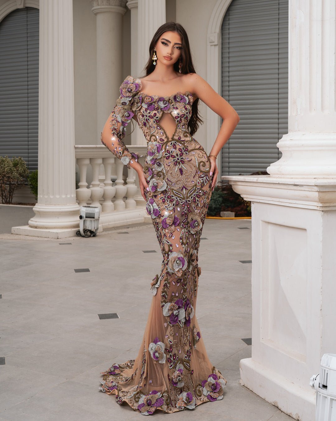 Elisa Dress with Floral Design - BLINI