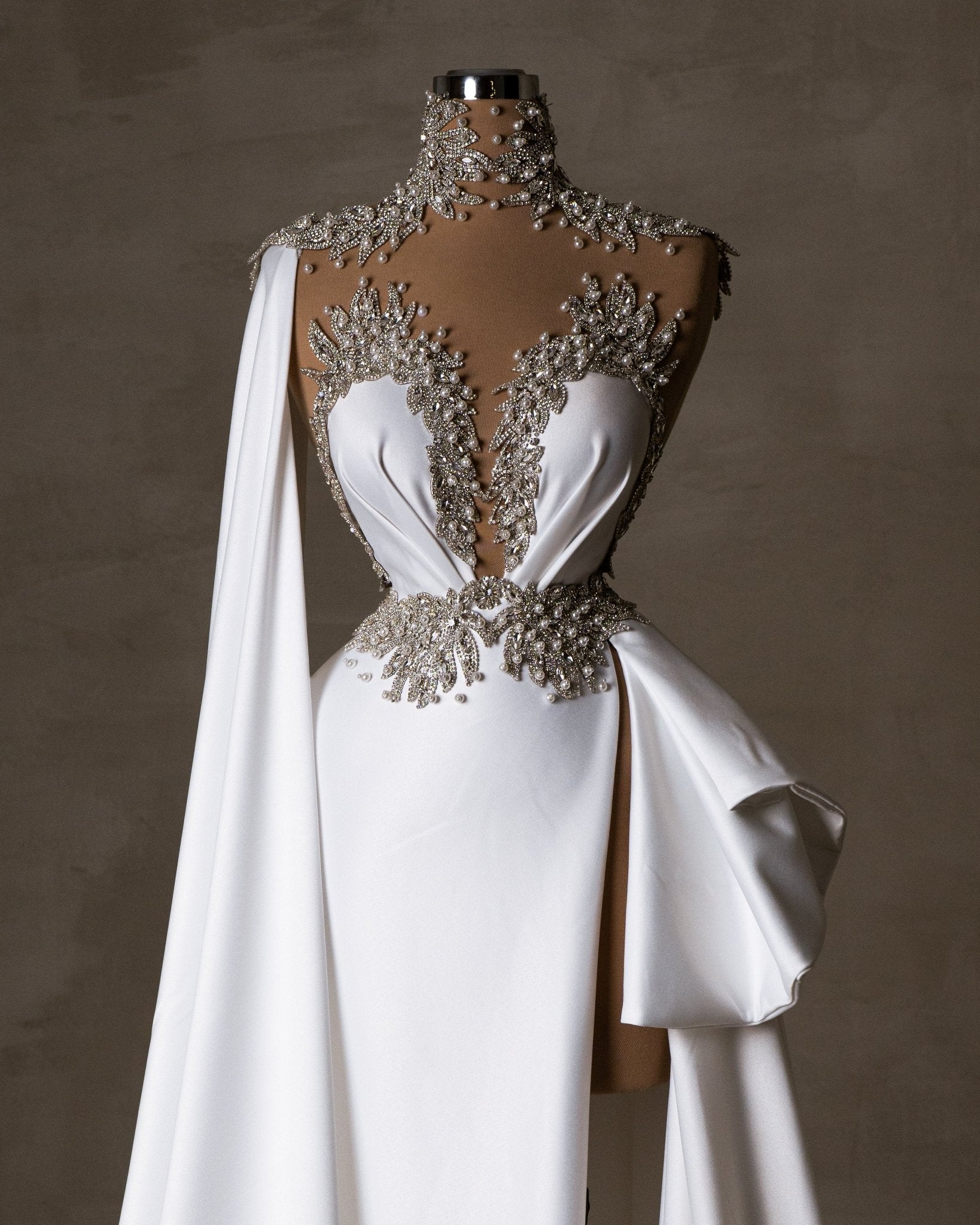 Fioreena Bridal Dress Embellished with Pearls and Crystals - BLINI