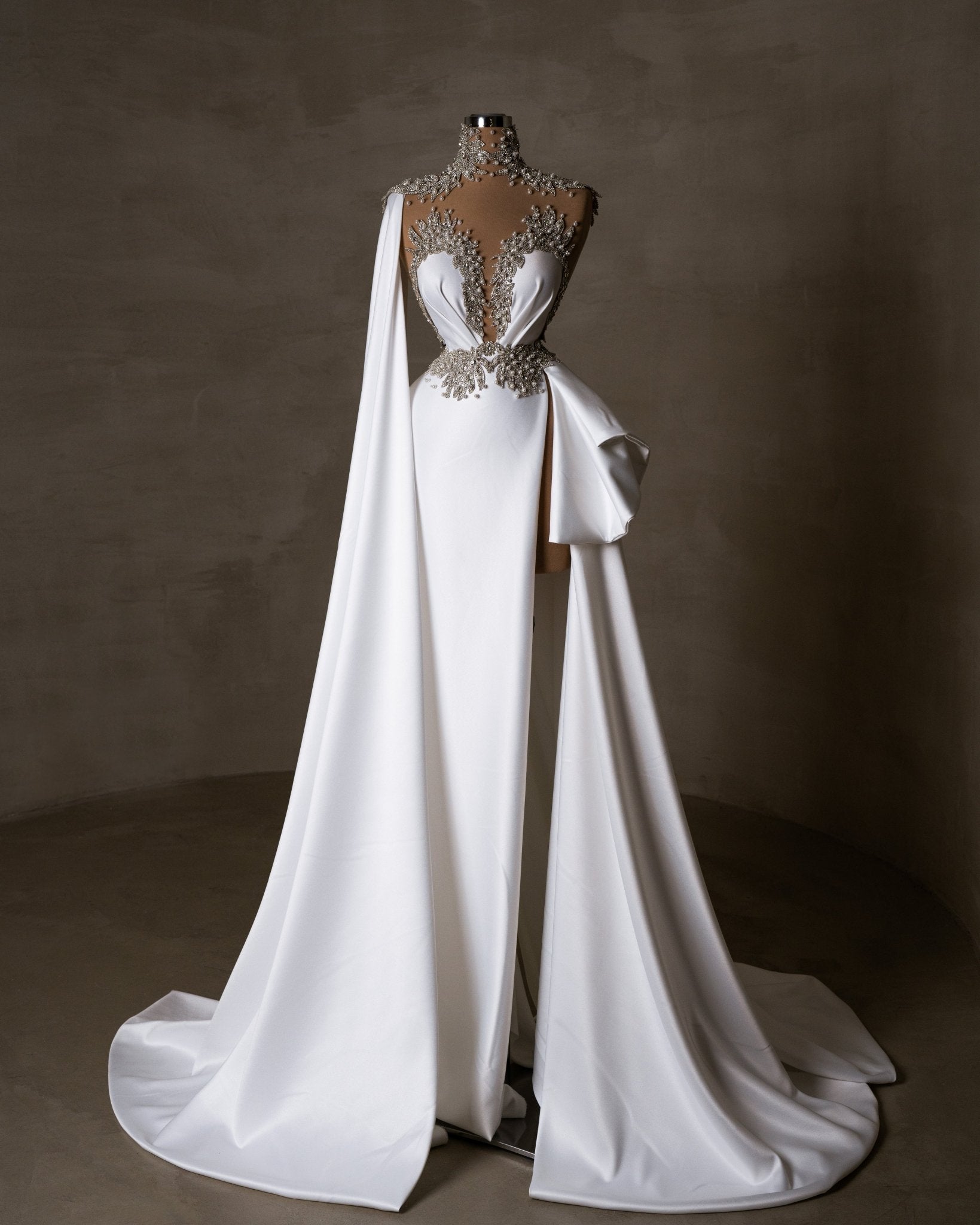 Fioreena Bridal Dress Embellished with Pearls and Crystals - BLINI