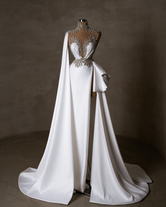 Fioreena Bridal Dress Embellished with Pearls and Crystals - BLINI