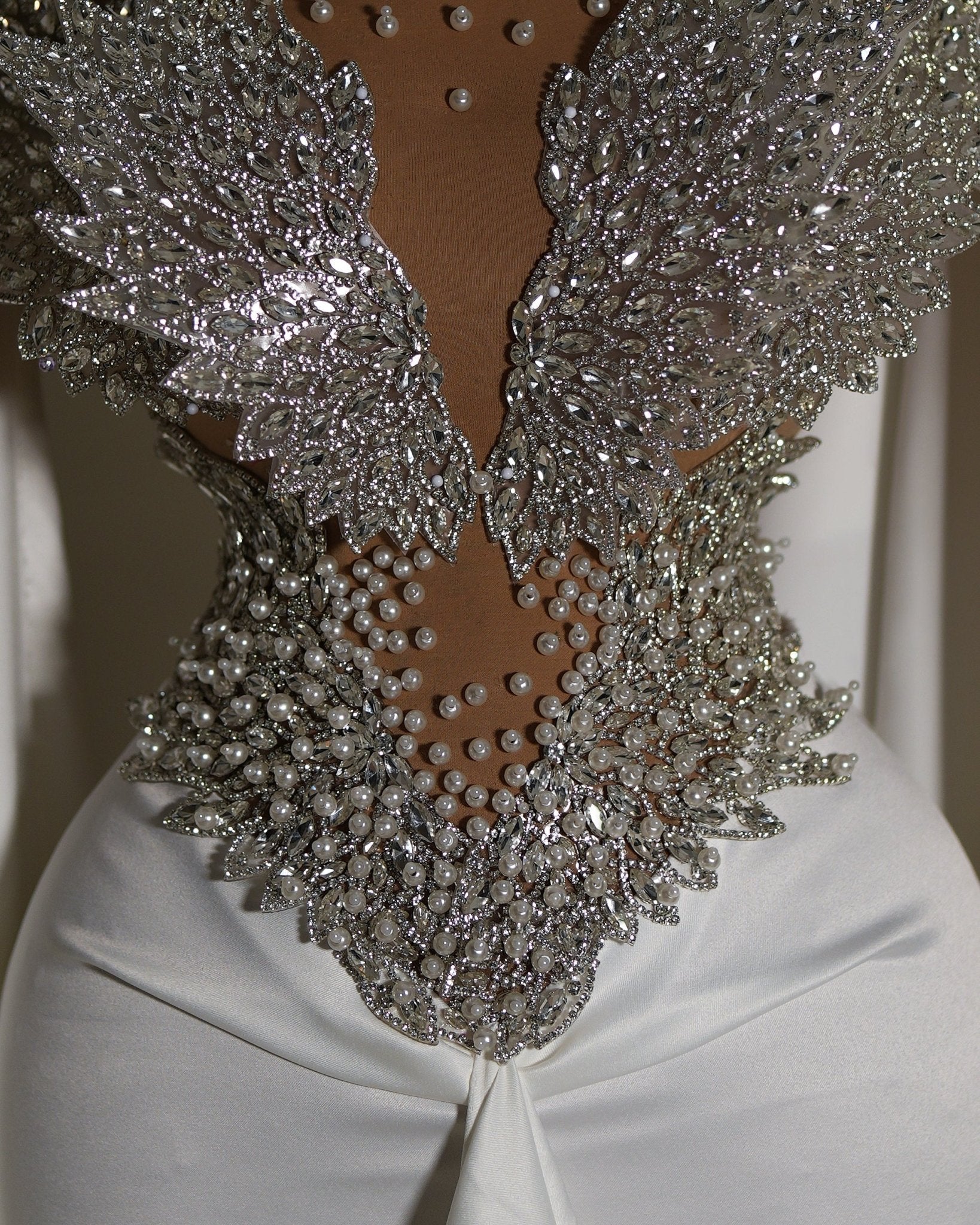 Fiorina Bridal Dress Embellished with Crystals and Pearls - BLINI