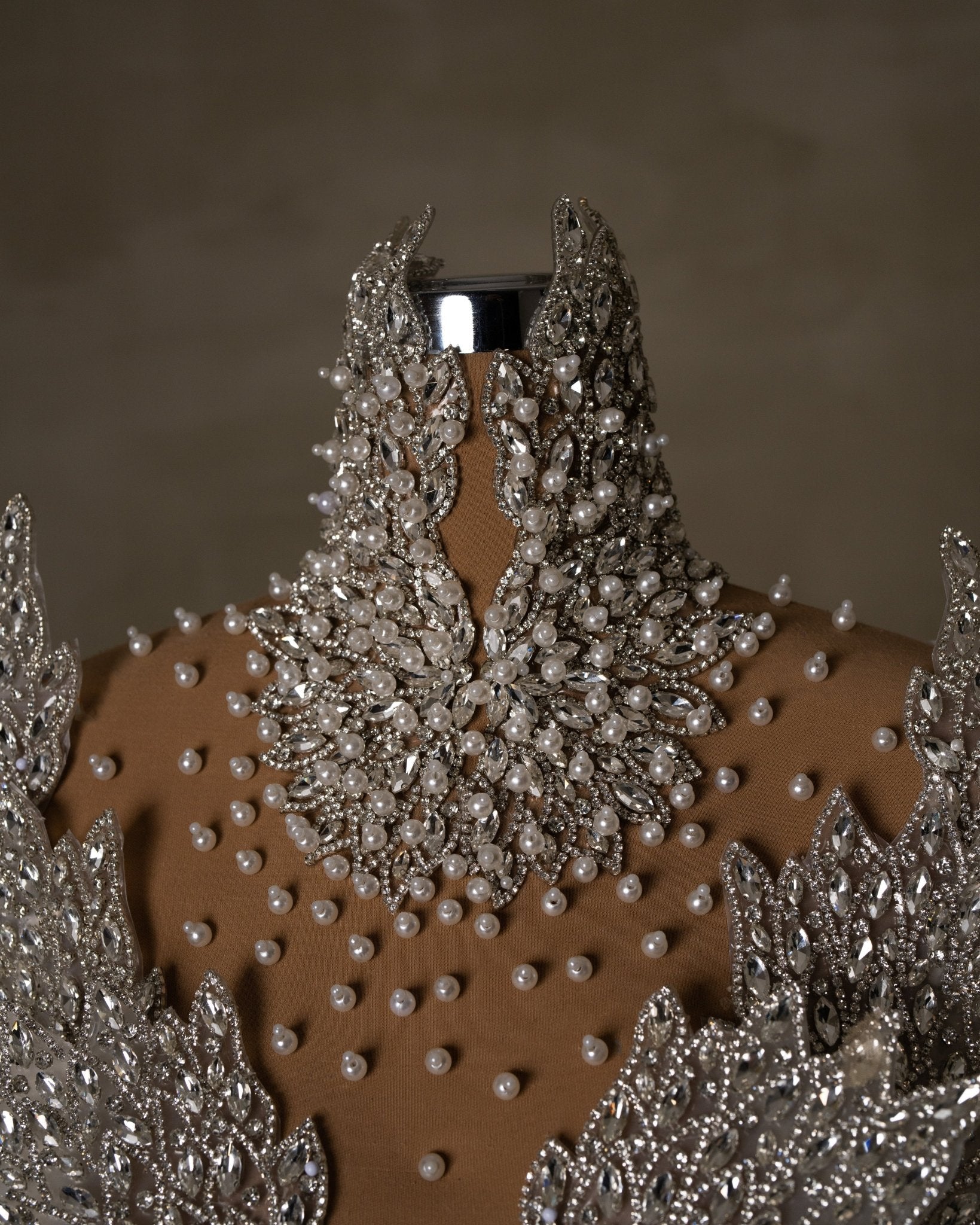 Fiorina Bridal Dress Embellished with Crystals and Pearls - BLINI