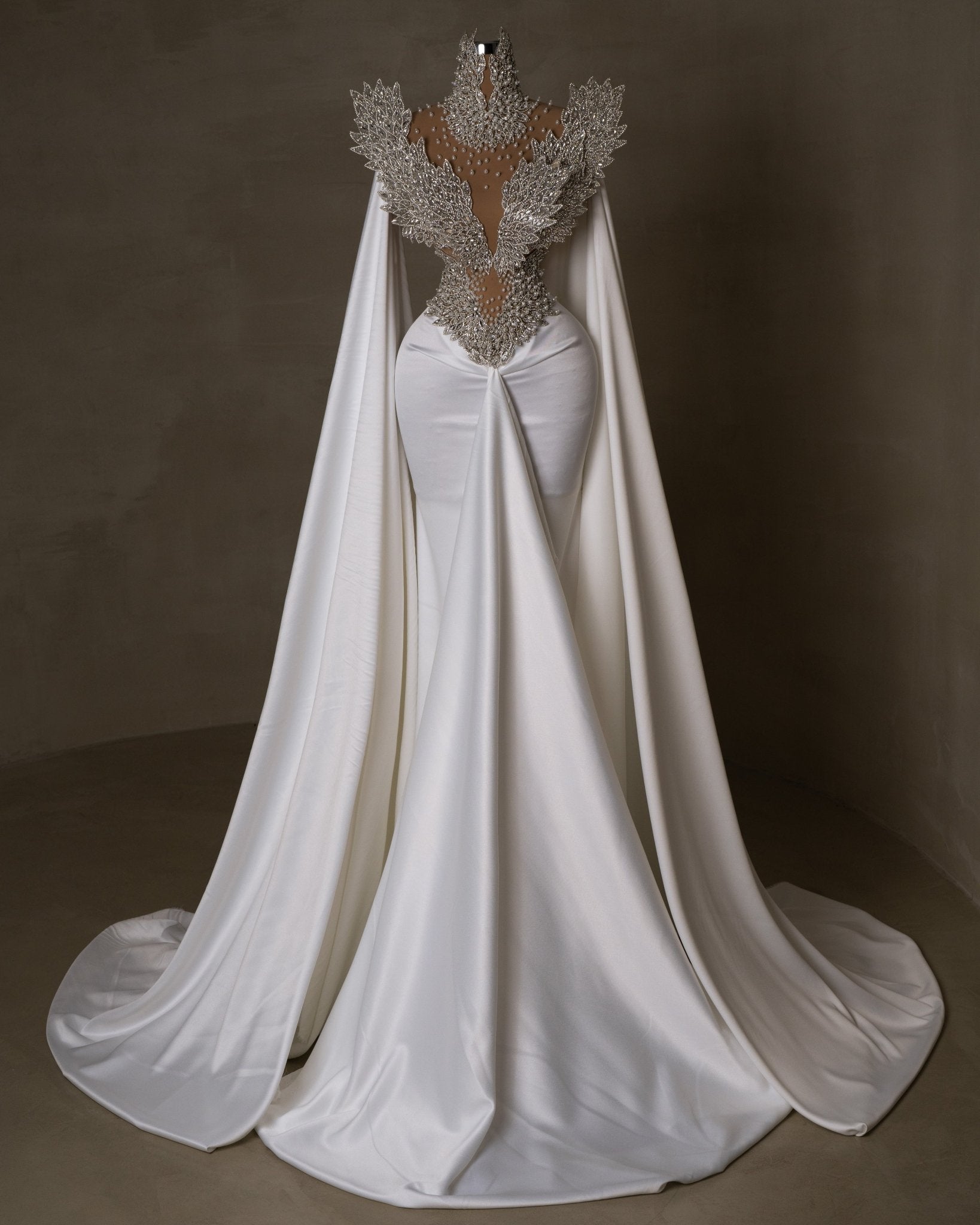 Fiorina Bridal Dress Embellished with Crystals and Pearls - BLINI