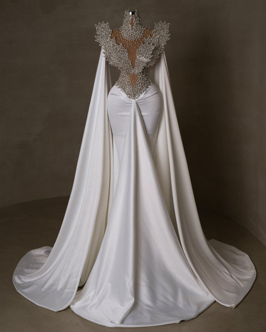 Fiorina Bridal Dress Embellished with Crystals and Pearls - BLINI