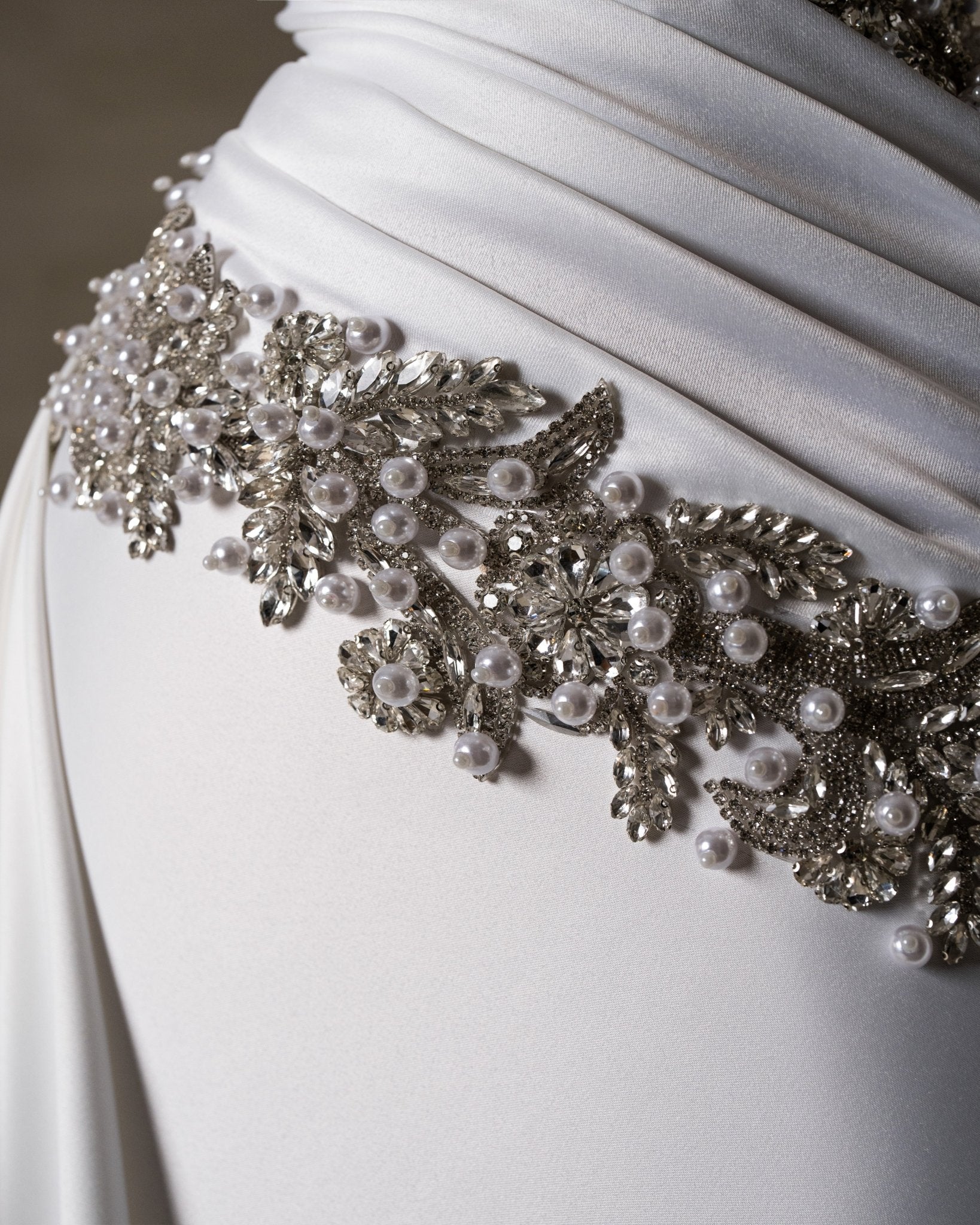 Florianna Bridal Dress Embellished with Pearls and Crystals - BLINI