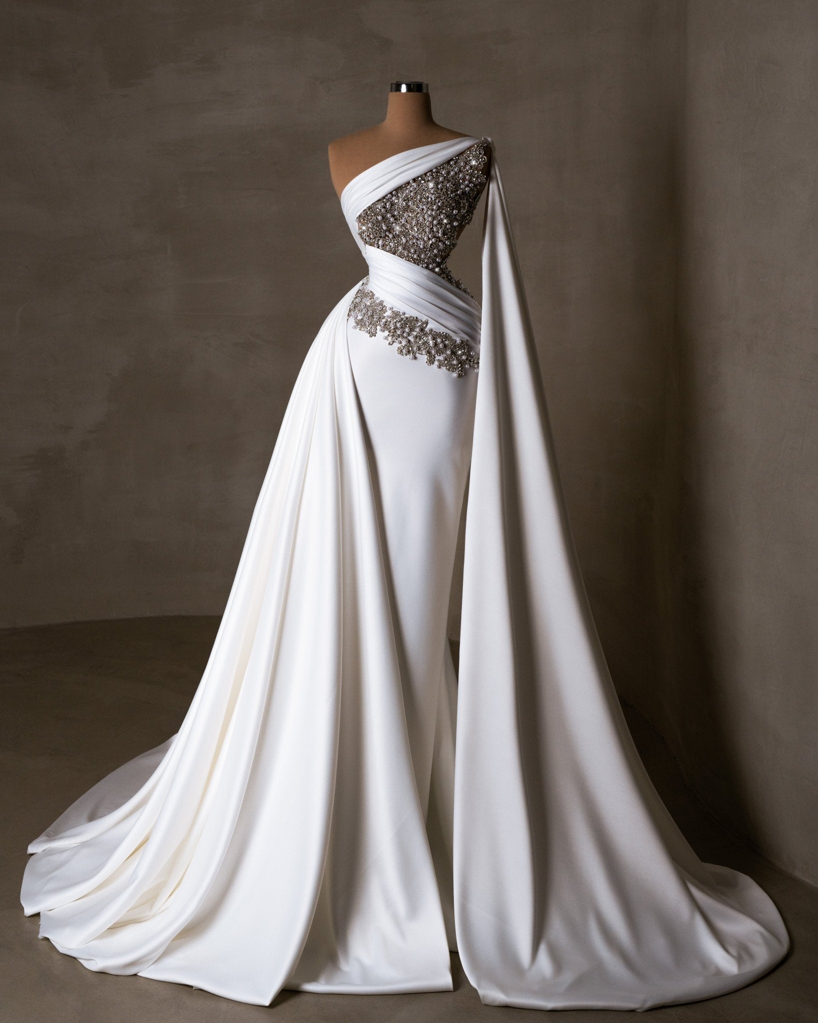 Florianna Bridal Dress Embellished with Pearls and Crystals - BLINI