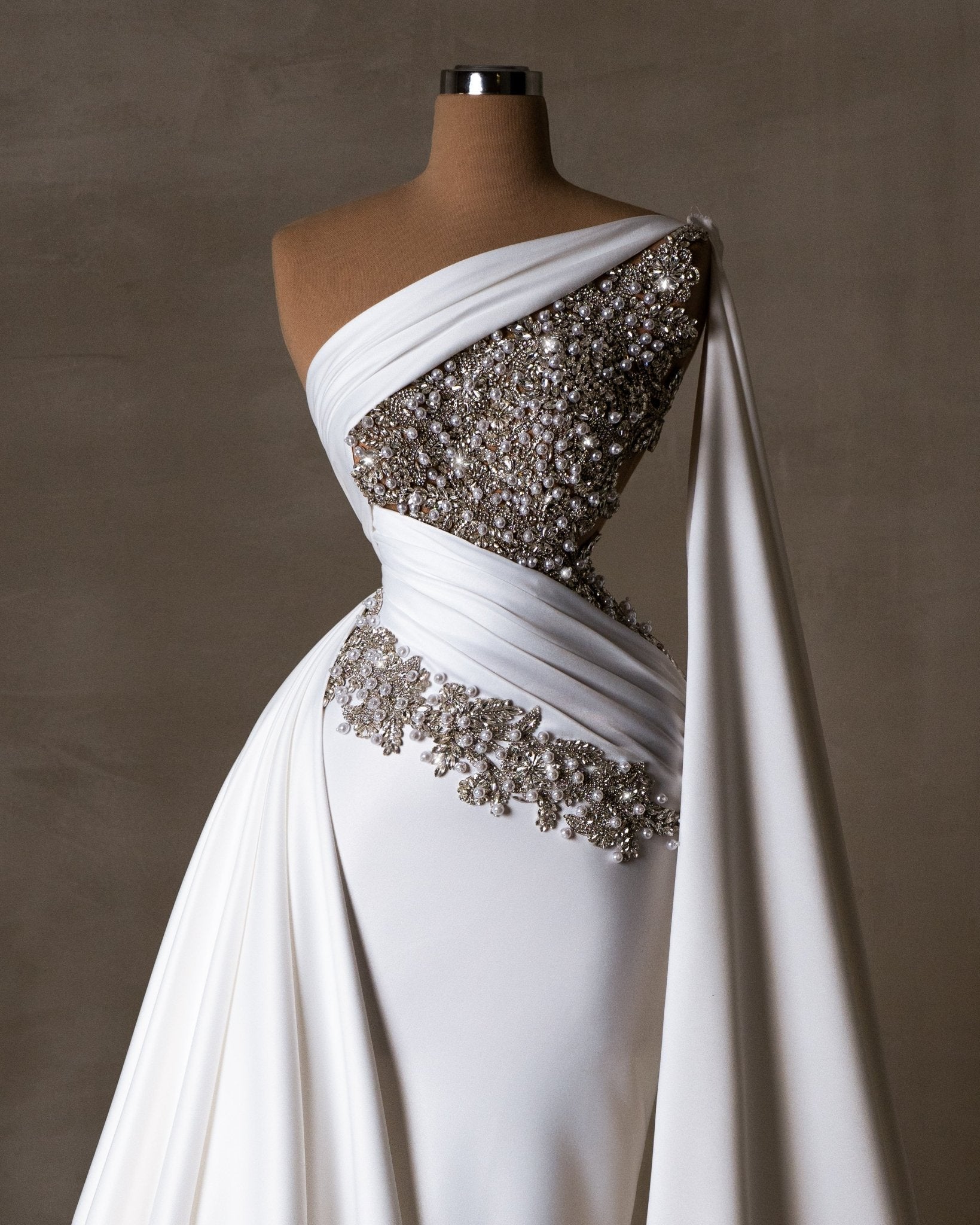 Florianna Bridal Dress Embellished with Pearls and Crystals - BLINI