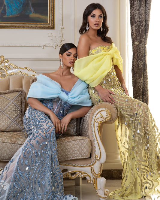 Frutta Off - Shoulder Dress with Dangling Tassels - BLINI