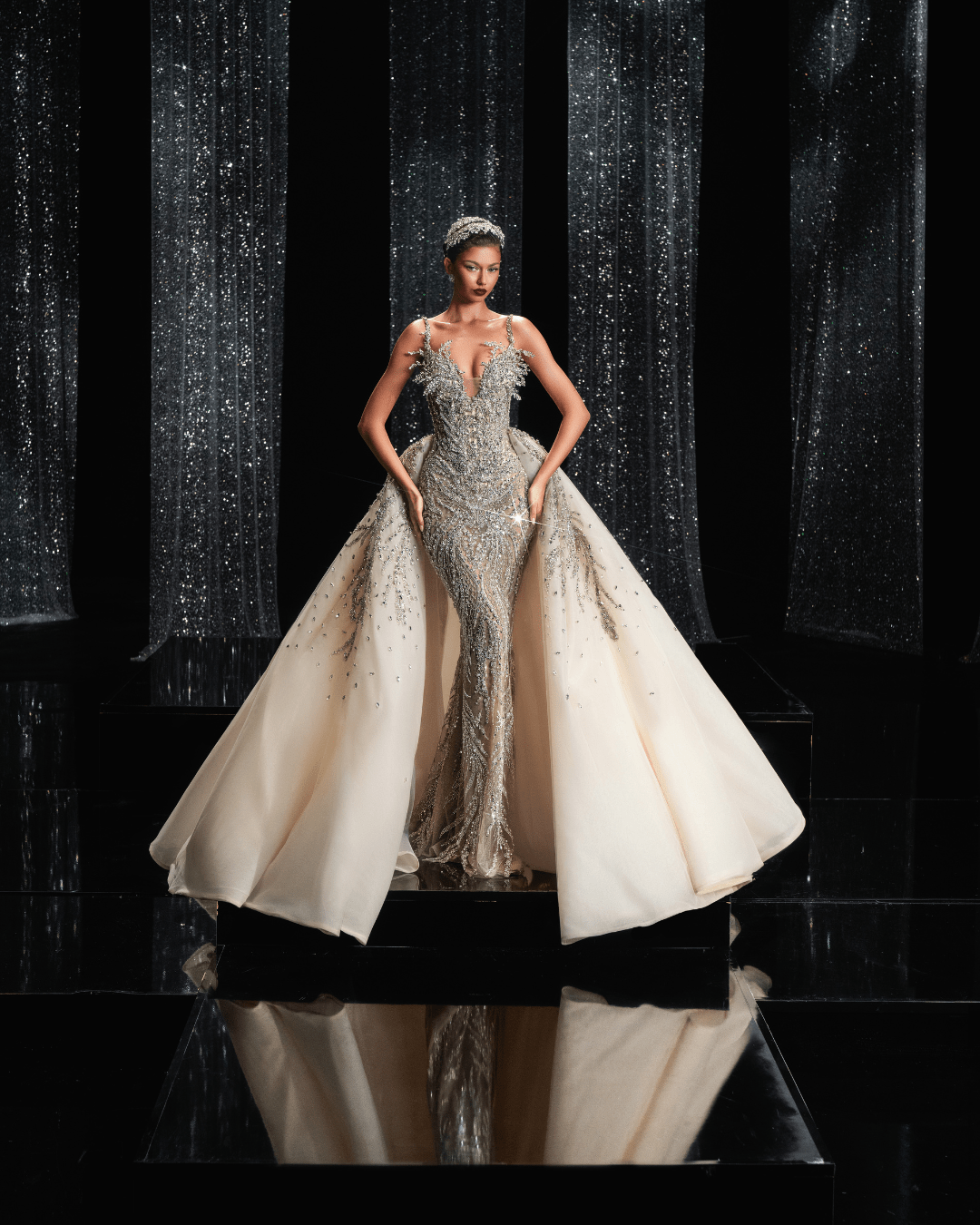 Ivanys Bridal Dress with Detachable Overskirt - BLINI