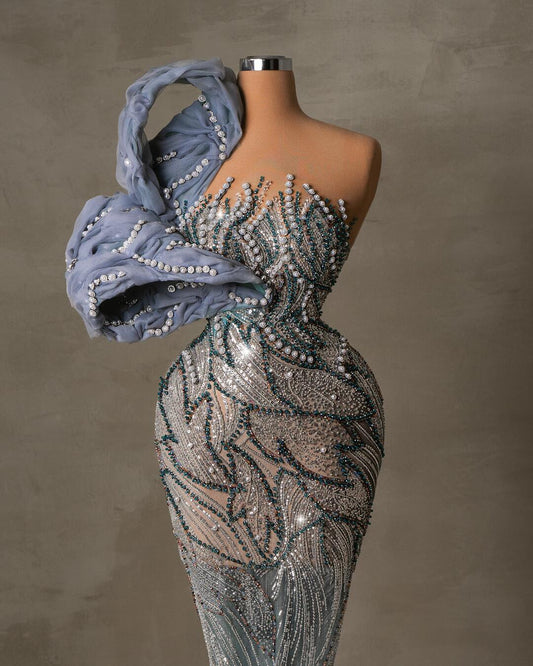 Jamela One - Shoulder Dress with Crystal - BLINI