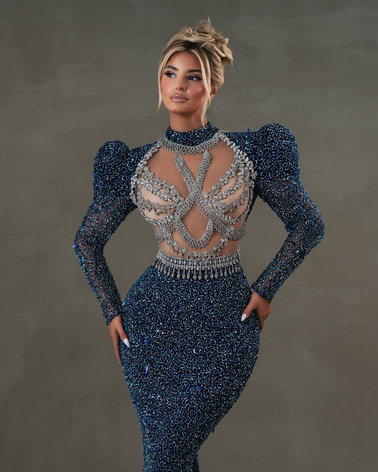 Leenna Sequin Dress with Stones - BLINI