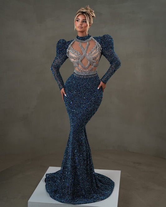 Leenna Sequin Dress with Stones - BLINI