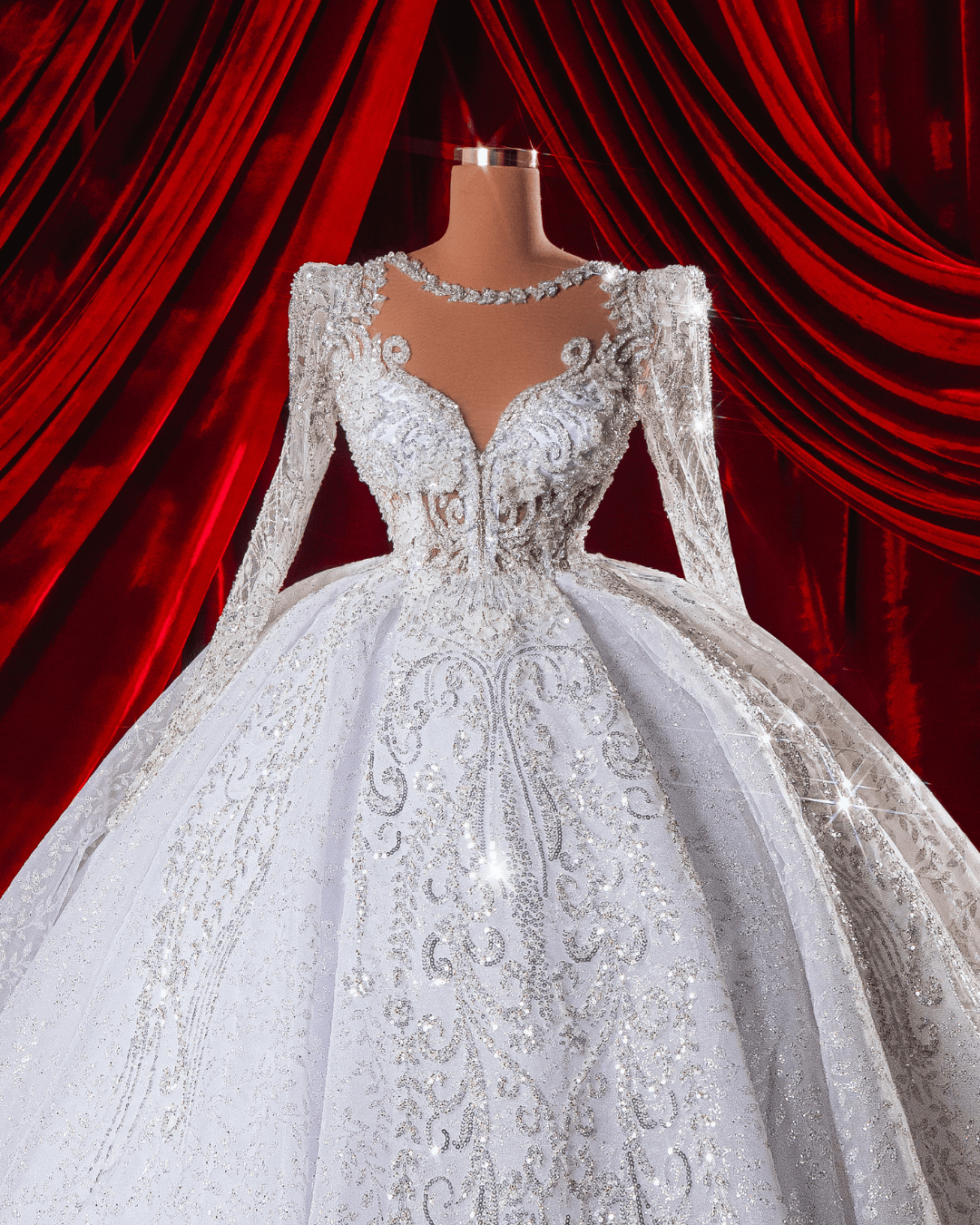 Leyna Bridal Dress with Crystals - BLINI