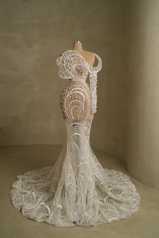 Octavia One - Shoulder Bridal Dress - BLINI