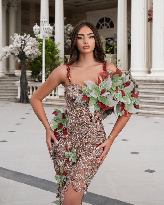 Patrícia Dress with Majestic Floral Elegance - BLINI