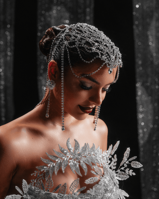 Poliere Bridal Dress, with Feather 3D Design - BLINI