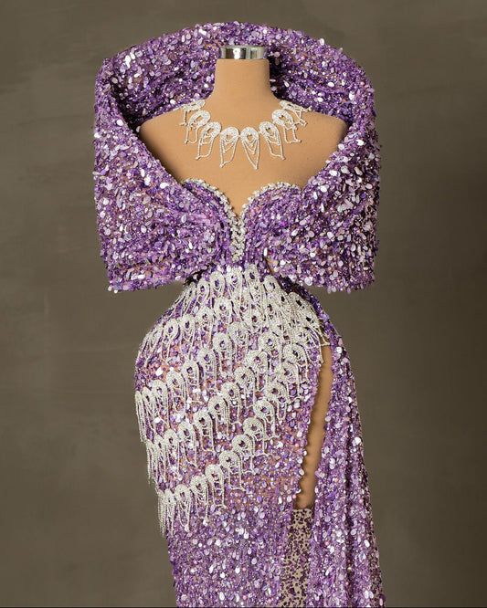 Rézista Purple Dress with Sequins - BLINI
