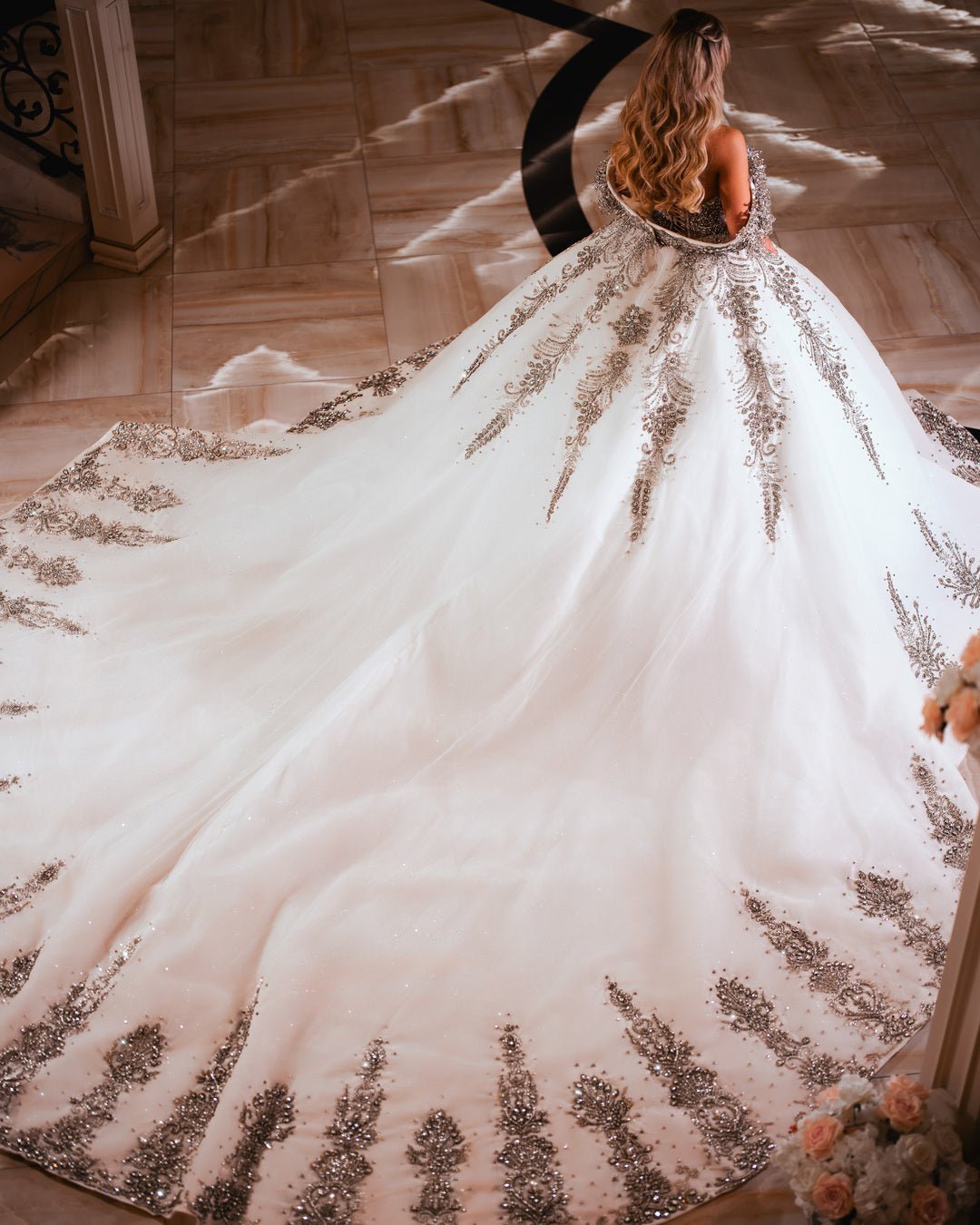 Royal Bridal Dress Embellished with Crystals - BLINI
