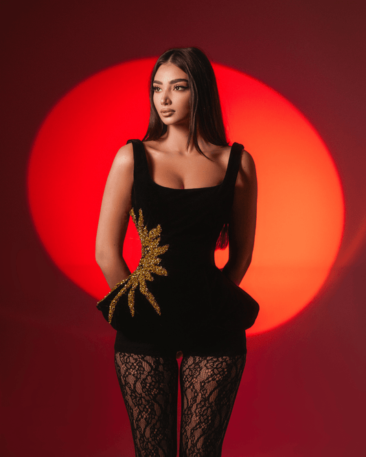 Tayle Sleeveless Corset with Sun Detail - BLINI