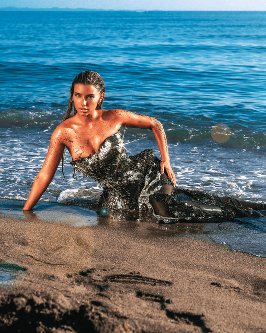 Uliane Sleeveless Sequin Dress with Sea Deatails - BLINI