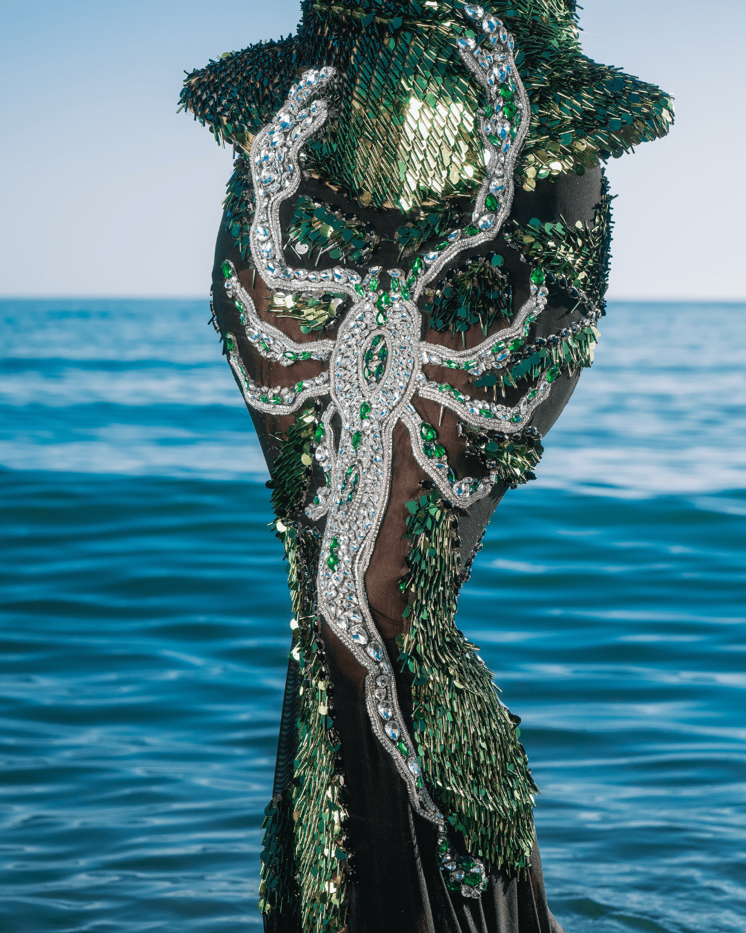 Uliane Sleeveless Sequin Dress with Sea Deatails - BLINI