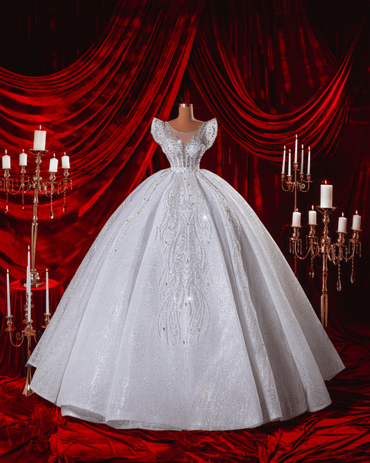 Usera Bridal Sleeveless Dress with Crystals - BLINI