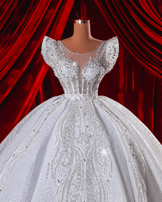 Usera Bridal Sleeveless Dress with Crystals - BLINI