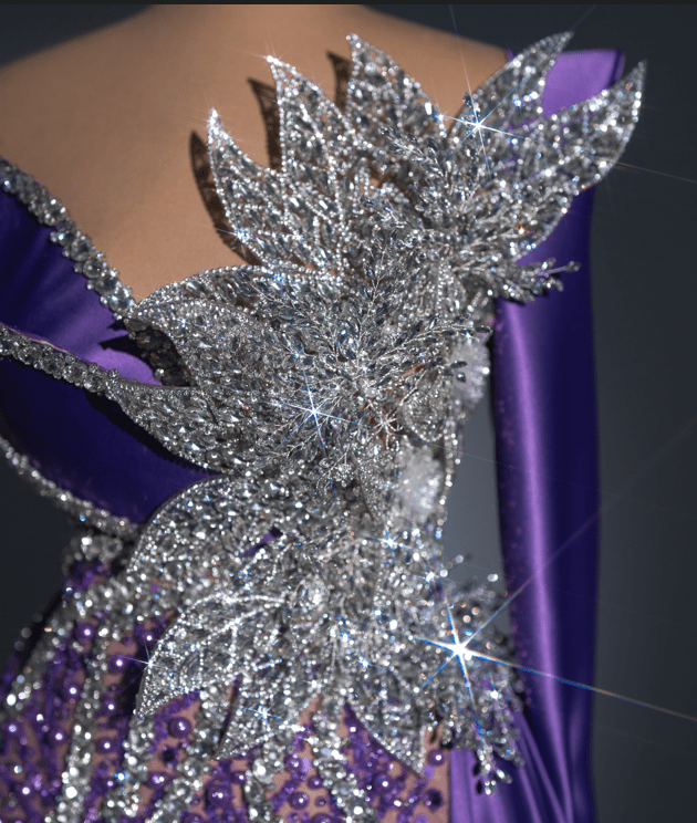 Velora Purple Dress with Silver Stones - BLINI