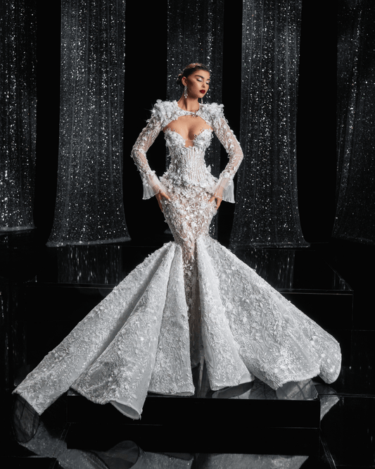 Vineses Bridal Dress Embellished with Crystals - BLINI